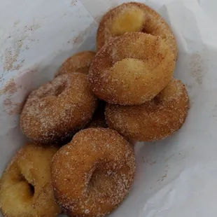 Pumpkin spice mini donuts are absolute perfection