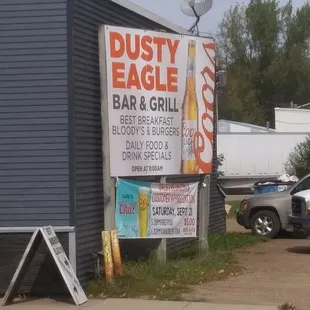 sign for dusty eagle