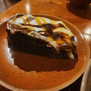 Chocolate poke cake. Came with the special HELL YEAH!!!