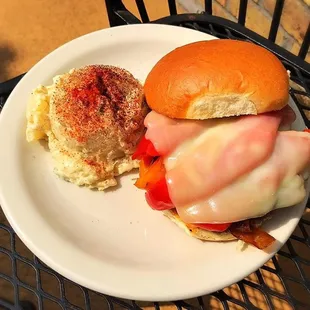a plate of food on a table