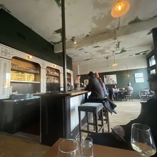 a man sitting at the bar