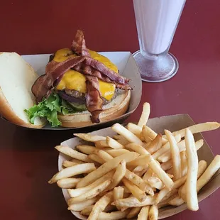 fries and a milkshake