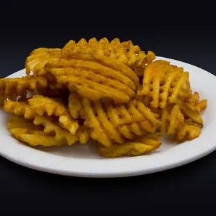 a plate of french fries