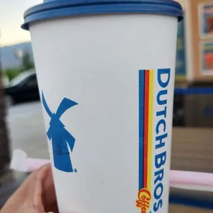 Large warm toasted cold brew with sugar free chocolate Macadamia nut