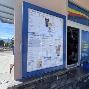 Extensive drink menu