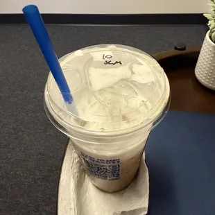 Seasonal beverage: chocolate covered strawberry iced mocha