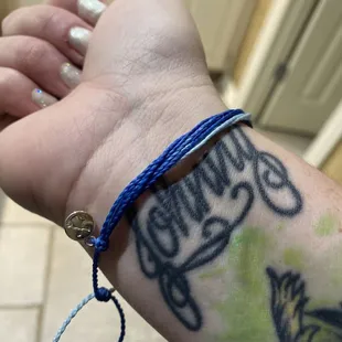 Sporting my free Dutch Bros bracelet! Their freebie drops are so fun!