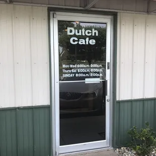 the entrance to the restaurant