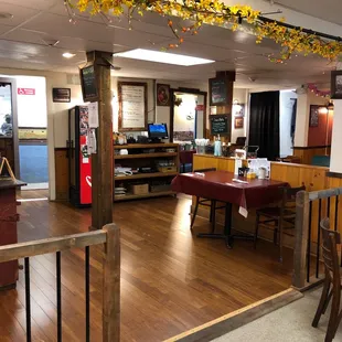 the dining area