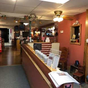 the interior of the restaurant