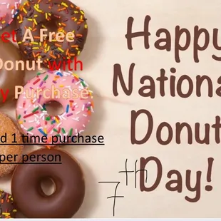 Celebrating National Donut Day with us on June 7th