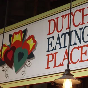 a sign for dutch eating place