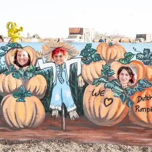 a painting of pumpkins