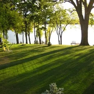View of Dutch Lake out the front window of the guest house.