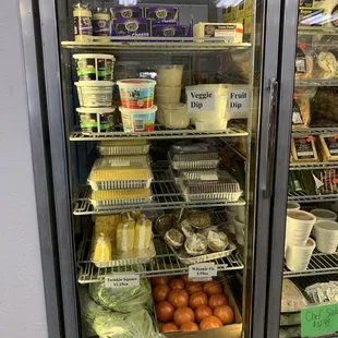 a refrigerator full of food