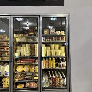 a display of dairy products