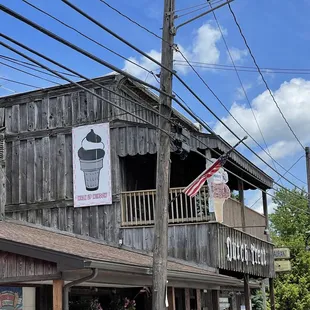the front of the building
