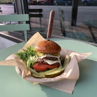 Classic double burger extra veggies