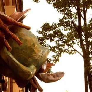 Sculpture turned signage.