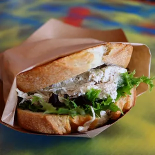 a chicken salad sandwich