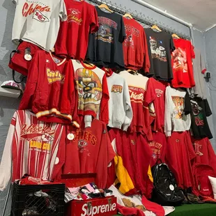 Huge selection of vintage Chiefs gear.