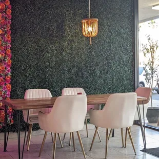 Table at the near corner