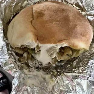 Beef Shawarma Pita Sandwich