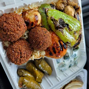 The Veggie plate. Delicious and healthy!