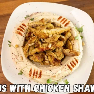 Hummus with Chicken Shawarma