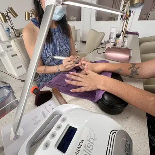 Getting nails done