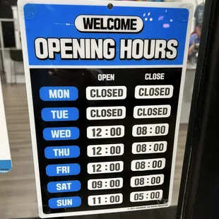 Store hours