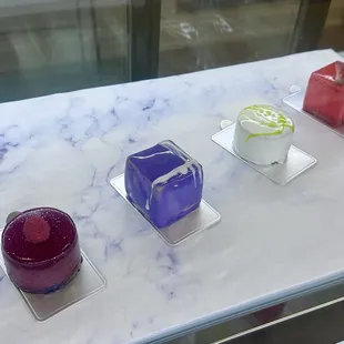 Mother's Day flight: Choco Razz, Honey Lavender, Matcha Pan Dan, and Strawberry Rose