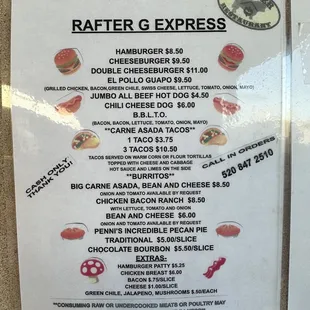 Food Truck Menu page 1