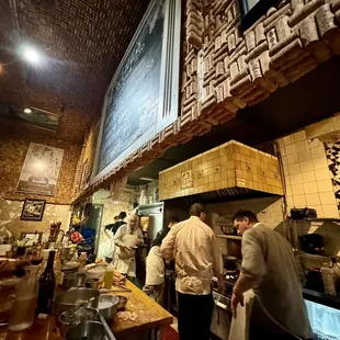 Bar seating. Watching the chefs cook