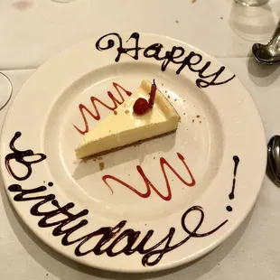 a piece of cake on a plate