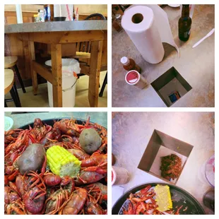 Seafood shell disposal system. Nice!
