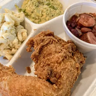 Fried chicken plate lunch