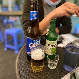 Soju and Beer.
