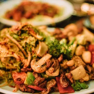 a plate of food on a table