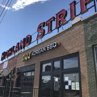 the front of the restaurant