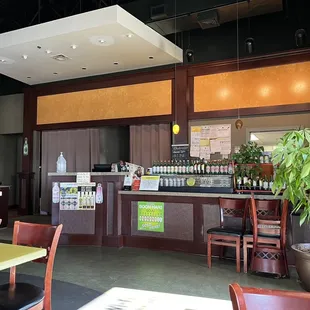 the interior of the restaurant