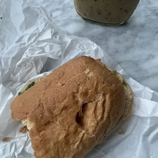 Dried out bread, "delivered today"