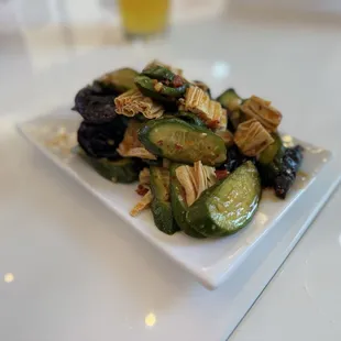 Cold Mixed Beancurd &amp; Cucmber &amp; Woodear Mushrom