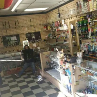 The inside of Dyer Smoke Shop. Welcome!