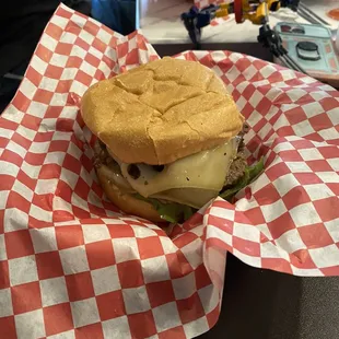 Mushroom Swiss burger