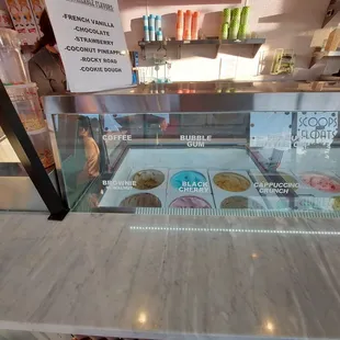 Some of the ice cream bar &amp; flavors