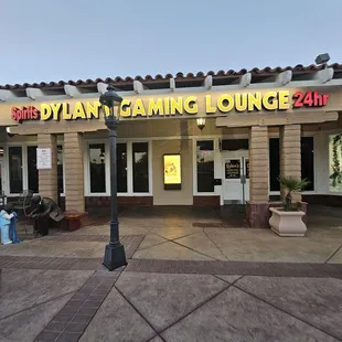 the front of the building