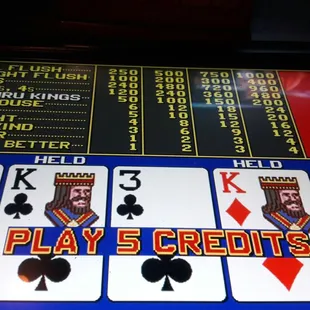 a video poker game