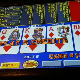 a video poker game