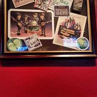 The Beatles memorbelia on display